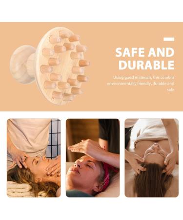 Sewoart Wooden Wide Tooth Massage Comb - Natural Beech Scalp Brush & Head Massage Device for At-Home Relaxation - Buy Online on GoSupps.com