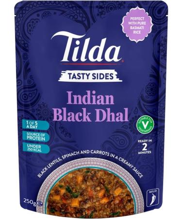 Tilda Tasty Sides Indian Black Dhal Pulses and Vegetables 250g - Buy Online on GoSupps.com
