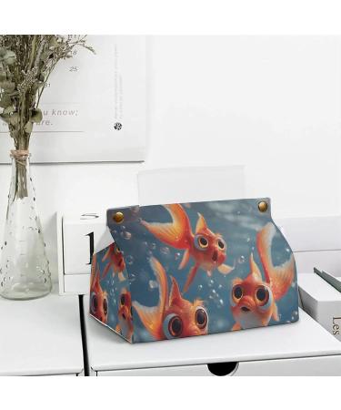 Tissue Box Cover Tissue Box Holder Big Eyes Goldfish Print Tissue Holder Travel Tissue Packs Facial Paper Holder Decorative Holder - Buy Online on GoSupps.com