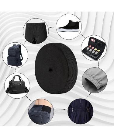 2 Pack 10 Yard 1.5 Inch Sewing Elastic Band - Heavy Stretch Braided Elastic for Pants, Waistband, Wigs, Skirts - Black & White - High Elasticity for DIY Projects - Buy Online on GoSupps.com