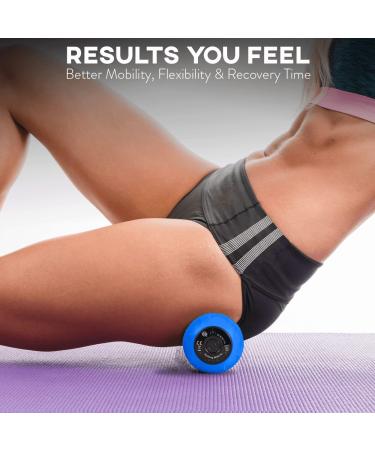 Professional Vibrating Peanut Massage Ball for Deep Tissue Trigger Point Therapy - Cordless Handheld Massager with 4 Intensity Levels - Dual Lacrosse Ball Vibration for Myofascial Release (Blue) - Buy Online on GoSupps.com
