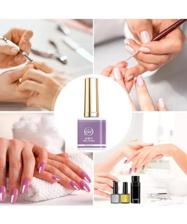 Nail Glue Gel 15ml Adhesive 4-in-1 Clear Acrylic Gel Nail Tips LED Nail Tips for Women Girls Teens Beginners Salon Home Party Manicure Practice Decoration - Buy Online on GoSupps.com