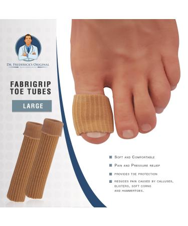 Dr. Frederick's Original Fabrigrip Toe Protectors - Large Size - Prevent Blisters and Cushion Bunions - 2-Pack - Buy Online on GoSupps.com