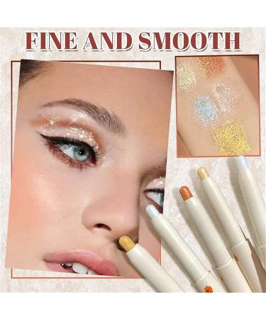 Waterproof High-Gloss Eye Shadow Pen Eyeshadow Stick Shimmer Eyeshadow Pencil Ultra Pigmented and Long Lasting Cream Eye Shadow Pen - (4# Blue) - Buy Online on GoSupps.com