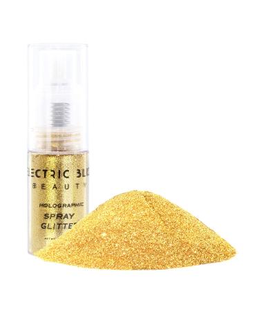 30g Holographic Glitter Spray - Cosmetic Grade for Face, Body, Nails - Gold Sparkle for Makeup, Festival, Rave - Beauty Craft Essential - Buy Online on GoSupps.com
