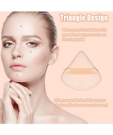 6 Pcs Powder Puff Triangle Powder Puff with Strap Pure Cotton Powder Puff Velvet Face Powder Puff for Contouring Under Eyes and Corners Beauty Makeup Tools. - Buy Online on GoSupps.com