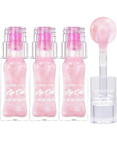 Magic Colour Changing Lip Oil 2024 New Conversion Lip Oil Conversion Lip Stain Big Brush Head Hydrating Glitter Lip Gloss Long Lasting Moisturizing Smooth Non-Sticky Lip Gloss Lip Glow Oil 6.5ml