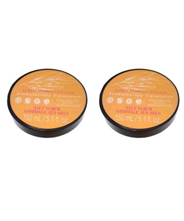Lemon Verbena Scented - Aromatherapy Signature - Salt Scrub Gommage AUX Sels 5.1fl oz/150ml (Set of 2 Pack)
