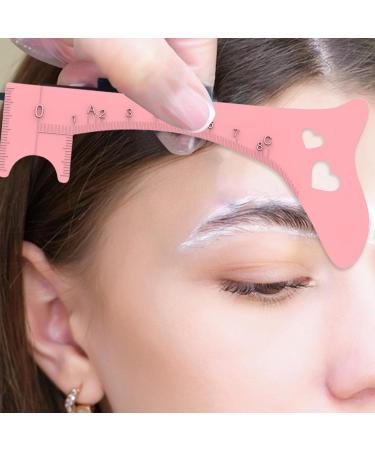 Eyebrow Drawing Guide - Silicone Eyebrow Makeup Mapping Template | Brow Positioning Ruler Professional Quick Eye Makeup Tool Shaping Grooming Stencil Pink - Buy Online on GoSupps.com