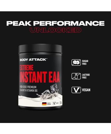  Body Attack Body Attack Nutrition - Extreme Instant Eaa (500g) - EAA - 9461mg EAA - Ice Tea Peach - Buy Online on GoSupps.com
