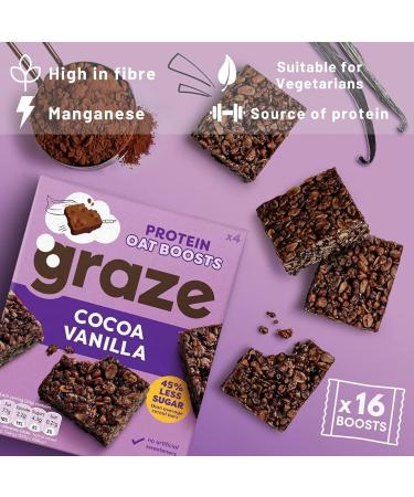 Graze Protein Oat Bars Healthy Snacks Whole Grain Oats Natural Flavours High Fibre Less Sugar (16 Snacks 4 Packs of 4 x 30g) - Buy Online on GoSupps.com