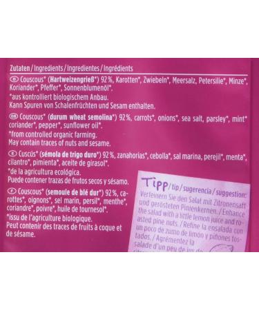 Organic Davert Taboul Salad with Aromatic Mint - Pack of 6 (6 x 170 g) | International Shipping Available - Buy Online on GoSupps.com