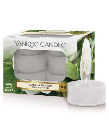 Yankee Candle scented tea lights | Camellia Blossom | Garden Hideaway collection | Pack of 12 tea light candles (x 12) Camellia Blossom