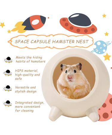 Pawsayes Hamster Capsule House Hideout Bed Cushion Standing Cute Small Cozy Hut Nest Toy Cage Accessories for Hamster Mice Gerbils - Buy Online on GoSupps.com
