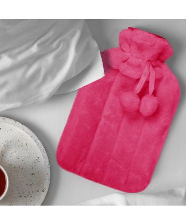 KEPLIN Cosy Hot Water Bottle with Plush Cover & Bobble - Relieves Body Aches & Pains Washable Safe & Durable Heating Pad - Ideal Cosy Nights & Gifts - Large 2L (Plum) Plum Plush - Buy Online on GoSupps.com