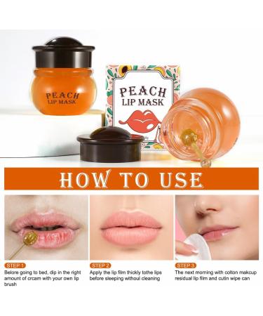 Lip Mask Lip Balm Moisturize and Prevent Dry and Chapped Lips Exfoliating Repair Lips (Peach) - Buy Online on GoSupps.com