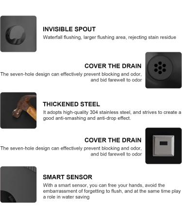 Men Urinal Wall Mounted Stainless Steel Urinal Men's Bathroom Urinal Intelligent Induction Flush Commercial Adult Urinal (Rose Gold-with Sensor Rose Gold with sensor - Buy Online on GoSupps.com