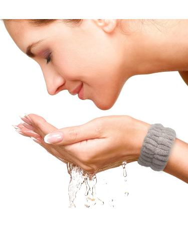 4 Pcs Microfiber Face Washing Wristbands - Soft & Absorbent Scrunchies for Women/Girls - Brown Spa Wrist Wash Bands - Buy Online on GoSupps.com
