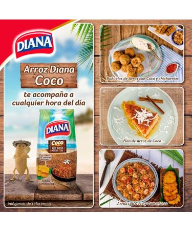 Arroz de Coco Diana (3 Pack) coconut rice flavored rice no artificial flavors or colors colombian food - Buy Online on GoSupps.com