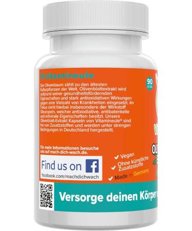 High-Dose Olive Sheet Extract Capsules - 500mg - Vegan Additive-Free Lab-Tested Antioxidant - Quality from Germany - vitamineULE  - Buy Online on GoSupps.com
