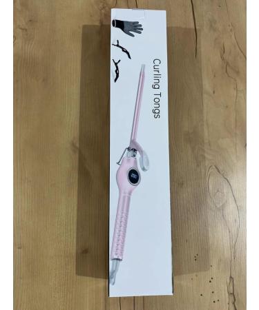 9mm Mini Curling Iron - Professional LCD Display 140-200 Adjustable Temperature Fast Heating Ceramic Rod Includes Heat-Resistant Glove & Hair Clips - Pink - Buy Online on GoSupps.com