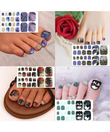 WOKOTO 440-Piece Toenail Polish Stickers Kit - Marbled Style Gel Nail Strips for Women with Nail File - Gradient Nail Art Decals - Self-Adhesive Manicure Set - Buy Online on GoSupps.com