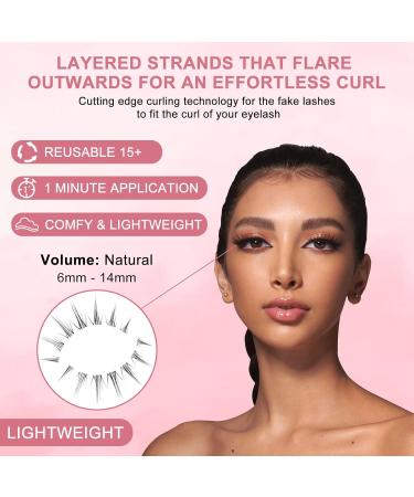 Natural Looking Korean False Eyelashes - 3 Pairs Short Q6 | International Shipping Available - Buy Online on GoSupps.com