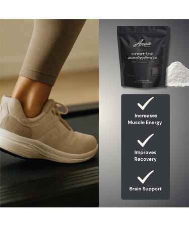 Anea Creatine Monohydrate - Unflavored | 5g Creapure per Serving | Supports Muscle Energy Strength & Recovery | Pure & Filler-Free | Made in GMP Facility - Buy Online on GoSupps.com