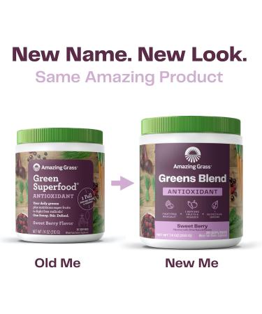 Amazing Grass Greens Blend Antioxidant: Super Greens Powder Smoothie Mix with Organic Spirulina & Greens Blend Superfood: Super Greens Powder Smoothie Mix with Organic Spirulina - Buy Online on GoSupps.com