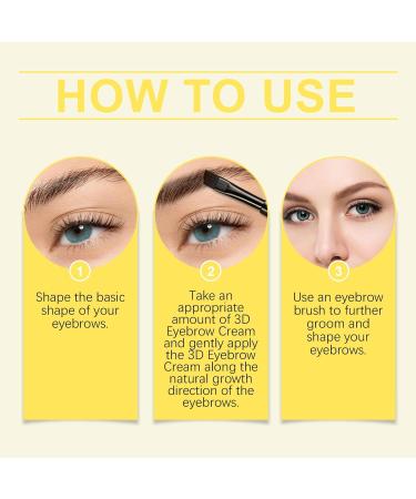 Eyebrow Cream Pen Smudge-proof Double Head Makeup Eyebrow Pen Eyebrow Makeup Pen Waterproof Eyebrow Care Pen for Home Dating Travel Hotel Dark Grey Colour - Buy Online on GoSupps.com