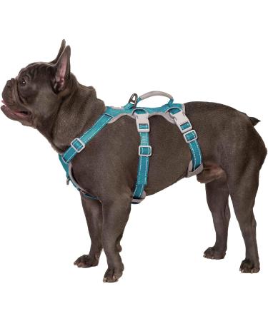 Huntboo safety harness Dog break -safe escape artist dishes reflective dishes with padded handle hard -wearing adjustable vest for small dogs that go for a walk (blue s) blue small (pack with 1)