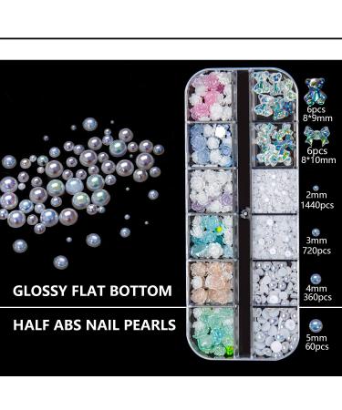 KIMSHINY 3D Flowers Bear Nail Charms Set - 2320pcs Glass Rhinestones & ABS Pearls for Nail Art, DIY Crafts & Jewelry - Includes Wax Pen, Tweezers & Flower Charms - Buy Online on GoSupps.com
