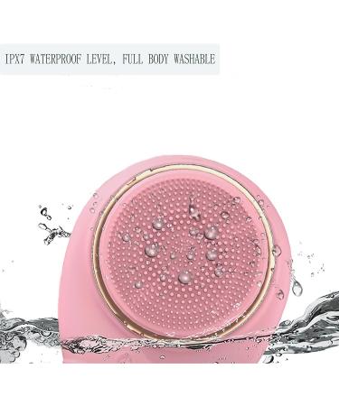 JUNLUNCE Rechargeable Facial Cleansing Brush | IPX7 Waterproof with 4 Brush Heads | Silicone Anti-Static Lifting Massaging | Deep Pore Cleansing | Pink - Buy Online on GoSupps.com