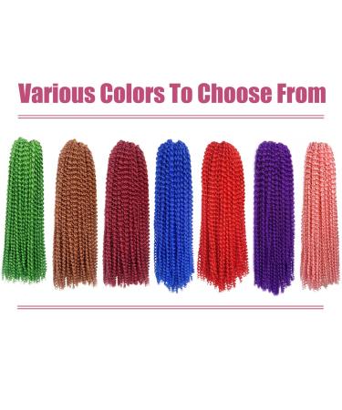 Passion Twist Hair 24 Inch 7 Packs Water Wave Crochet Hair Briads Burgundy Red Bug Color | Pre-looped Braiding Hair Synthetic Crochet Hair - 24in (Pack of 7) BUG - Buy Online on GoSupps.com