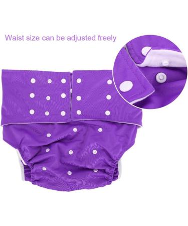 Adjustable Washable Adult Diaper Pants for Incontinence | Reusable Cloth Diapers | Purple Color - Buy Online on GoSupps.com