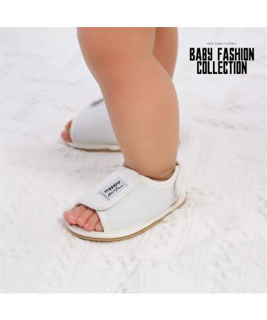 RVROVIC Baby Sandals | Soft Sole Summer Infant Shoes | 6-12 Months | White - Buy Online on GoSupps.com