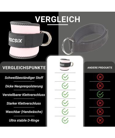 ROCSIX Adjustable Foot Loop Cable Trainer - Padded Gym Foot Cuffs for Cable Machines - Perfect for Kickback & Strength Training - Buy Online on GoSupps.com