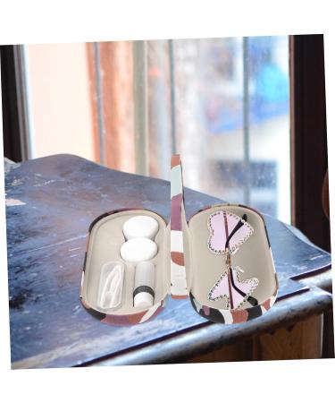 Buy Homsfou Dual-Purpose Glasses Case & Contact Lens Container - Travel-Friendly Storage Box with Flocked Cloth Design - Buy Online on GoSupps.com