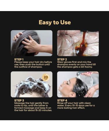 Gireatick Nova Hair Dye Shampoo for Grey Hair Nova Hair Instant Dye Shampoo for Women Men Black Hair Color Shampoo for Grey Hair Long Lasting Grey Coverage Shampoo - Buy Online on GoSupps.com