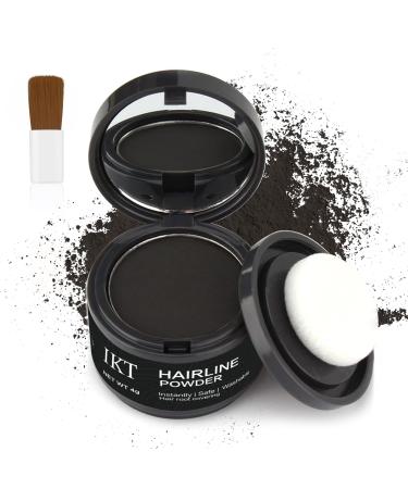 Hairline Powder (Black) Touch-Up Quickly Covers Hair Loss and Hair Roots Eyebrows and Men's Beard Line Hairstyles For Women Long-Lasting Formula