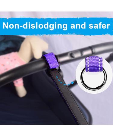 Petbonus Purple Short Dog Leash | Adjustable Safety Bracelet for Roller Leash | Reflective Soft Padded Handle | Extra Safety for Strollers - Buy Online on GoSupps.com
