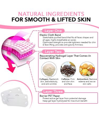 V-Shaped Slimming Face Mask - Double Chin Reducer for Firming & Contour Lifting - Instant Lift Strap Wrinkles Remover - 5 Pack - Buy Online on GoSupps.com