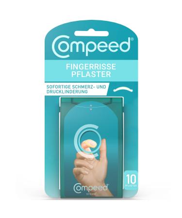 Compeed finger crack plaster - finger plaster with hydrocolloid against torn fingertips and cracks of the cuticle 10 pieces (1 -pack) 1x 10 pieces
