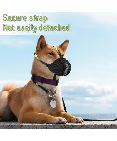 ILEPARK Soft Mesh Dog Muzzle - Prevent Biting & Chewing - Adjustable Fit - Small Medium Large Dogs (M Black) - Buy Online on GoSupps.com