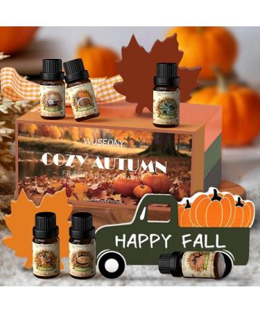 Fall Essential Oil Set for Diffusers - Aromatherapy Oils Gift Set: Apple Cider Nutmeg Snickerdoodle Vanilla Forest Pine Pumpkin Spice (6x10ml - Buy Online on GoSupps.com