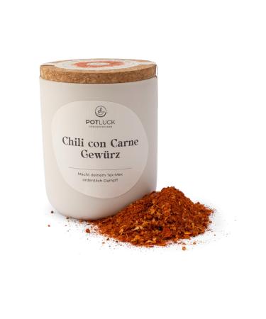 POTLUCK | Chili con Carne spice | Spice mix in a ceramic pot | 80g | Vegan gluten-free and with natural ingredients - Buy Online on GoSupps.com