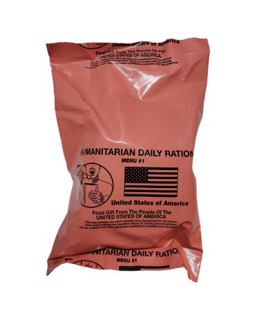 1 - HUMANITARIAN DAILY RATION MRE - RANDOM MENU - Inspection date of 2/2022 or Newer - HDR Made in USA by Sopacko, Authentic USGI Rations - Ready to Eat