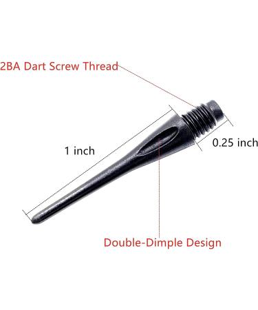 300 Pack ROOBEEO 2BA Thread Plastic Tip Dart Points - Replacement Soft Dart Tips in Black | Dart Accessories - Buy Online on GoSupps.com
