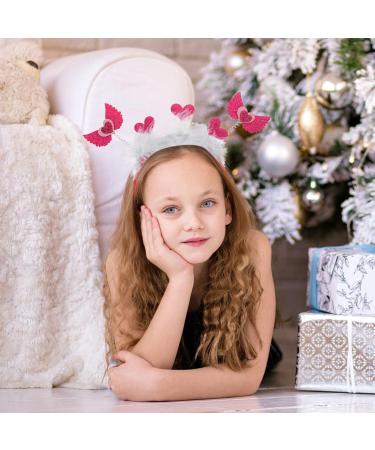 minkissy Valentines Day Headpieces Rosy Heart Head Bopper Love Wing Hair Hoop Glitter Heart Hair Band Wedding Valentines Day Hair Accessories for Women and Girls - Buy Online on GoSupps.com