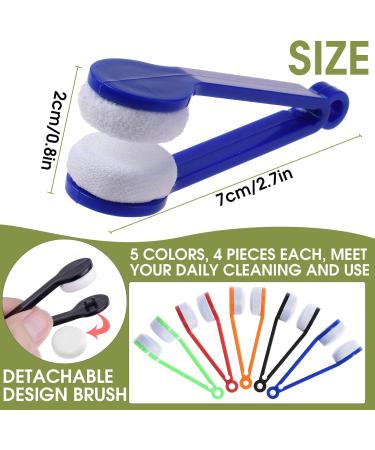 20Pcs Mini Sunglasses Cleaner Set | Microfiber Eyeglass Cleaning Tools in 5 Colors - Premium Soft Cloth & Brush for Spectacles - Buy Online on GoSupps.com